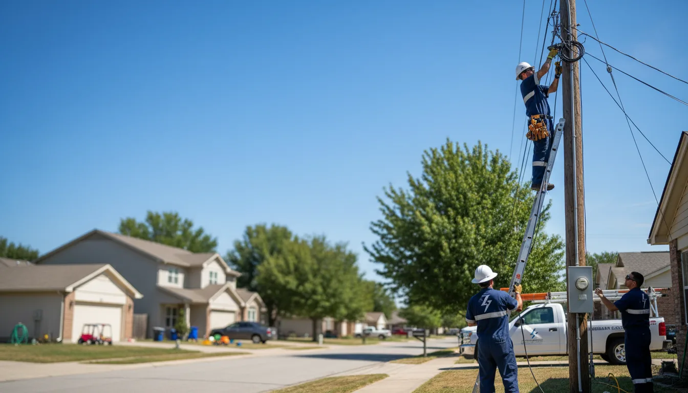 Residential electrician providing installation services in Westerville, NE